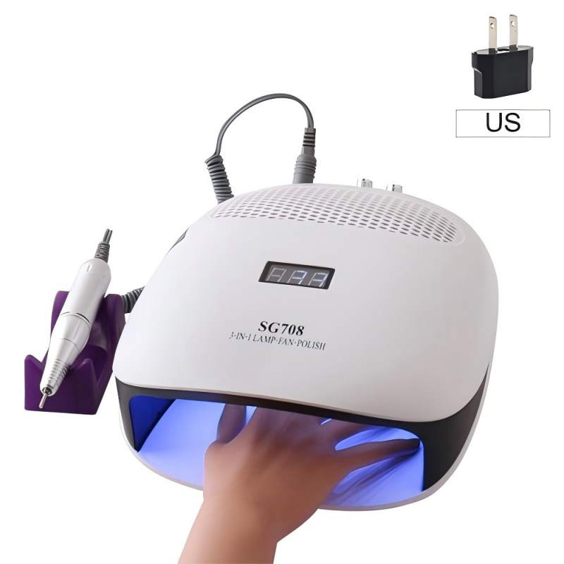 Trippelkombinasjon håndholdt neglelampe med pute